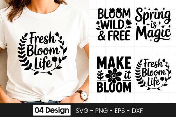 Bloom Wild and Free Floral SVG PNG for Graphics & Crafts