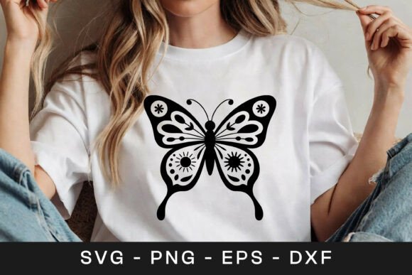 Decorative Butterfly Mandala Design SVG for Graphics and Crafts
