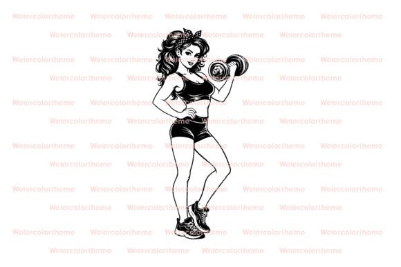 Fitness Girl SVG for Crafts and Graphics Branding