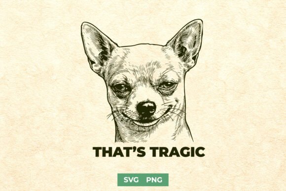 Funny Sarcastic Chihuahua Dog SVG PNG for Graphics and Crafts