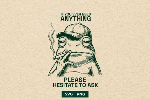 Funny Sarcastic Frog SVG Smoking Toad Review