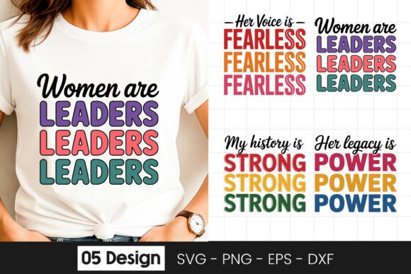 Women Leaders Motivation Quotes SVG PNG Graphics & Crafts