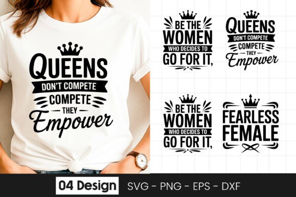 Women Leadership Motivation Quotes SVG: Graphics for Crafts & Content